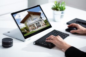 real estate agent creating a property listing