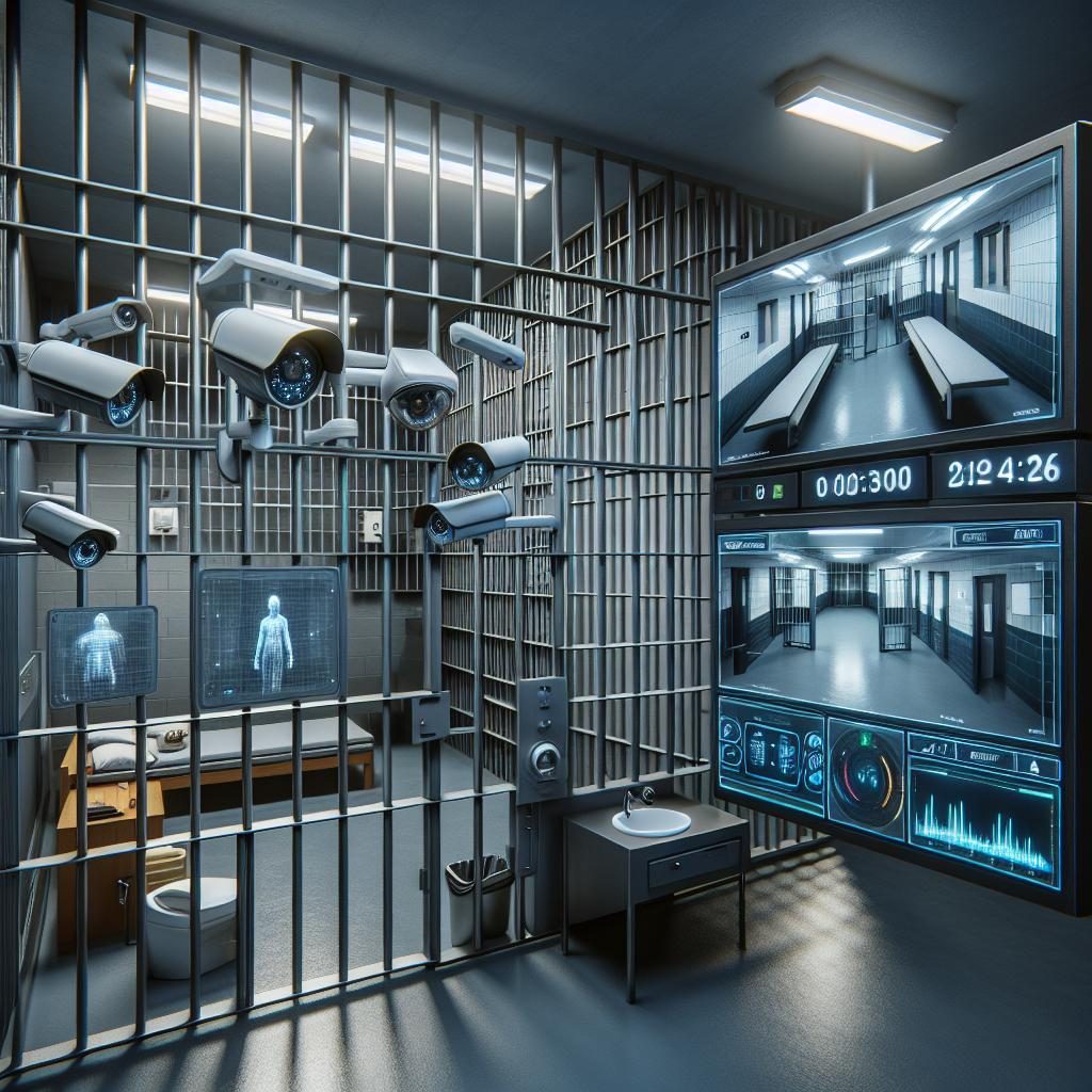 Jail cell surveillance technology.