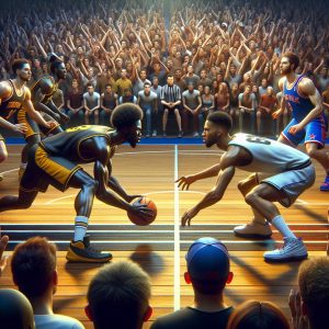 Basketball tournament showdown concept