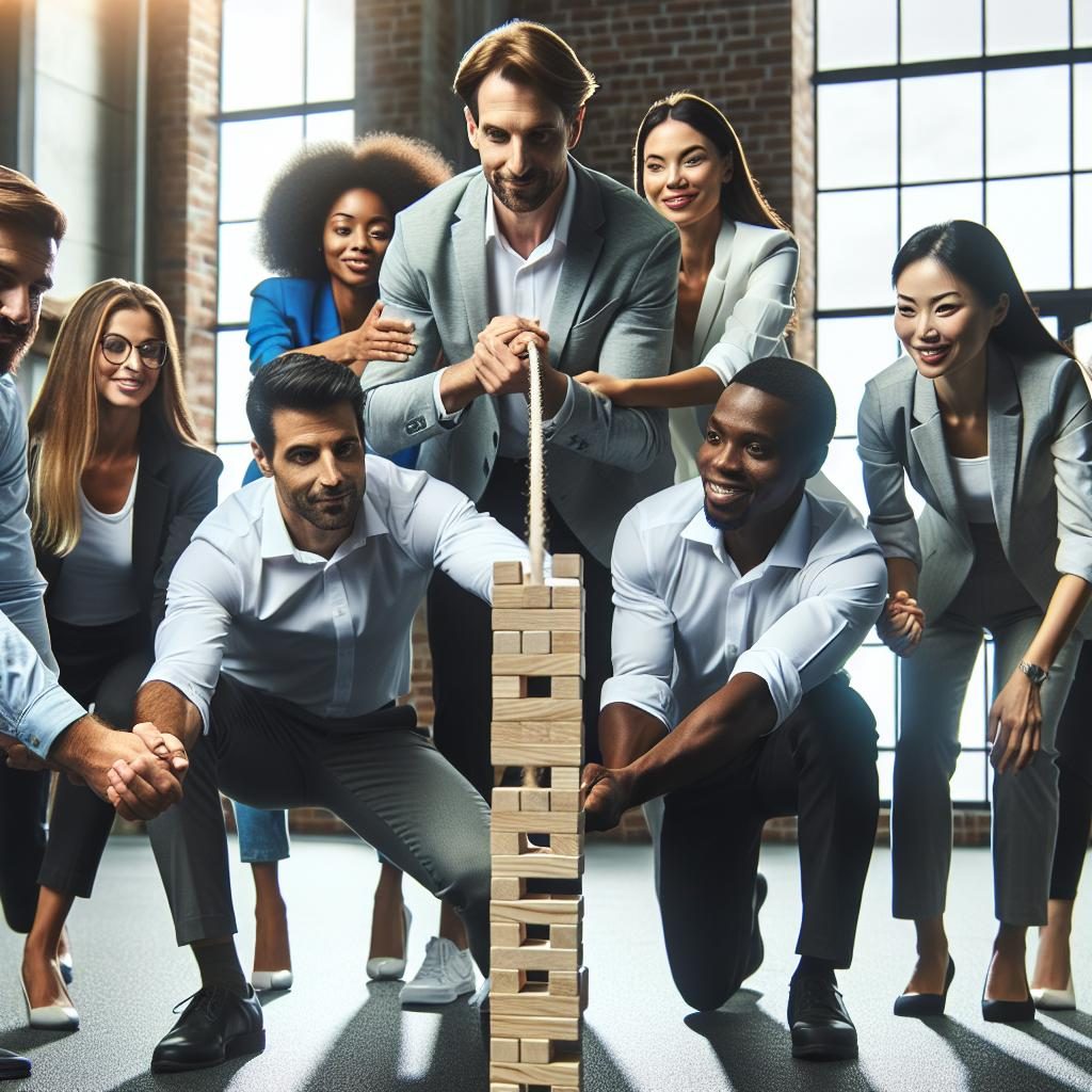 Corporate team building exercise