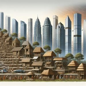 Real estate evolution illustration