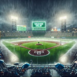 Baseball game weather delay