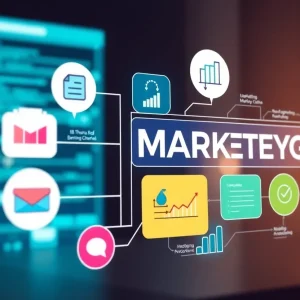 Visual representation of a digital marketing strategy framework