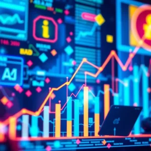 Graph illustrating the growth of digital advertising stocks