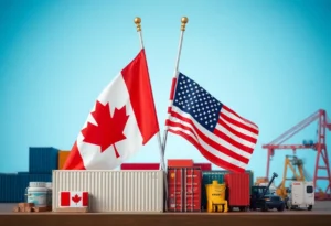 Symbolic image depicting trade tension between Canada and the U.S.