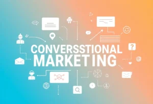 A graphic illustration showcasing conversational marketing in digital marketing.