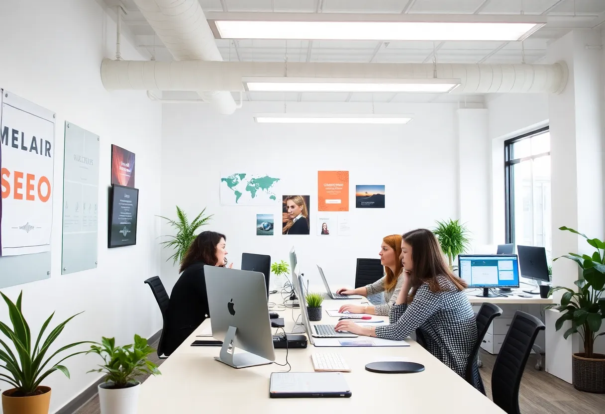 Team working on local SEO and website design in San Antonio