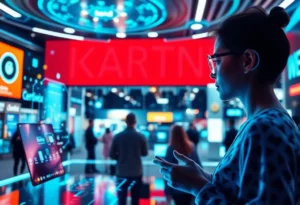 Futuristic representation of digital marketing trends with AI and visual search