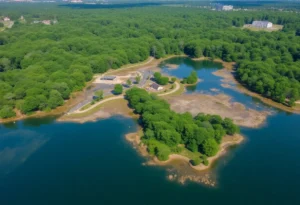 Impact of sewage spill on the shores of Lake Wylie
