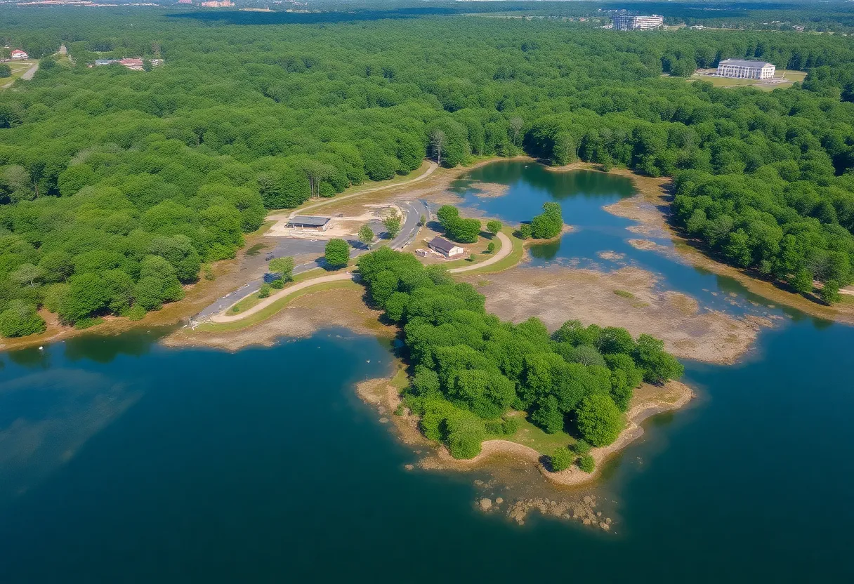 Impact of sewage spill on the shores of Lake Wylie