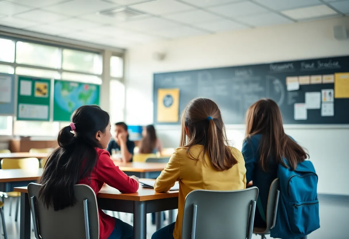 Students engaged in a classroom activity in Rock Hill Schools
