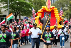 Participants in the Martin Luther King Jr. Day Parade in York showcasing community spirit.