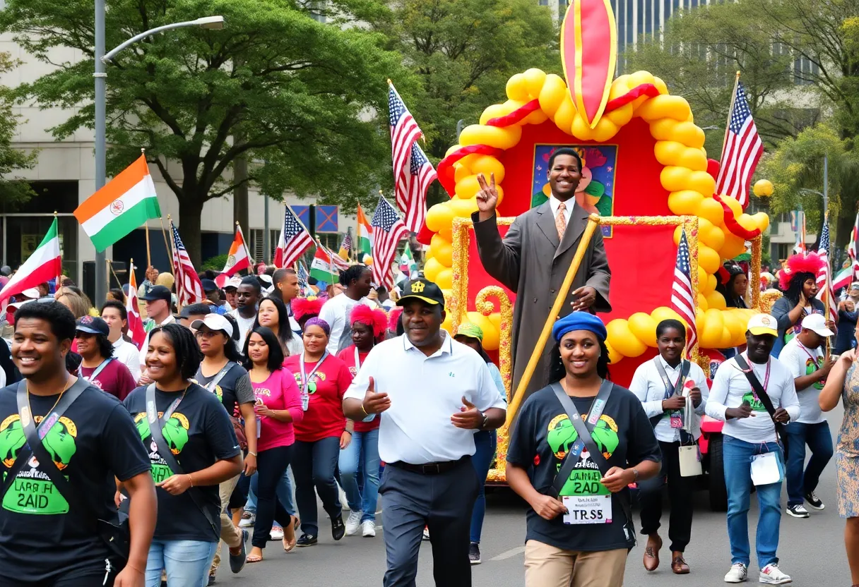 Participants in the Martin Luther King Jr. Day Parade in York showcasing community spirit.
