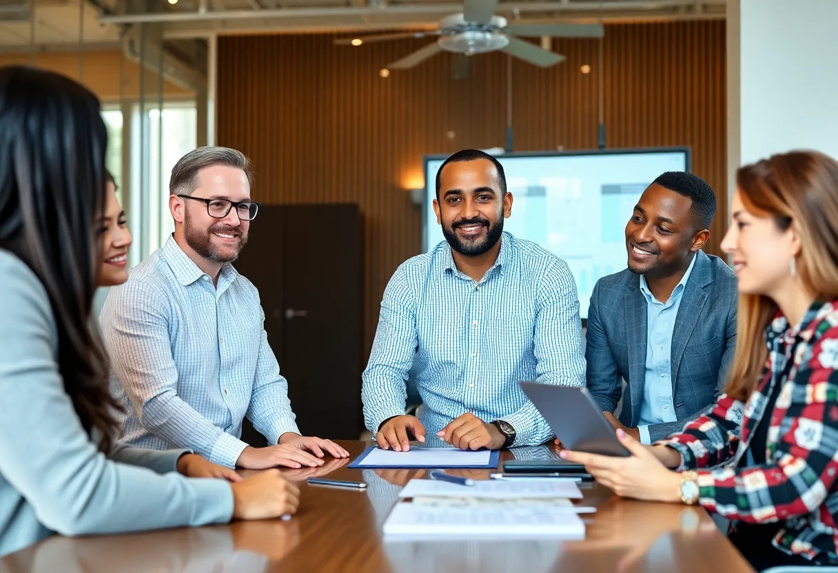 Publicis Media team discussing strategies post-acquisition of Dysrupt.