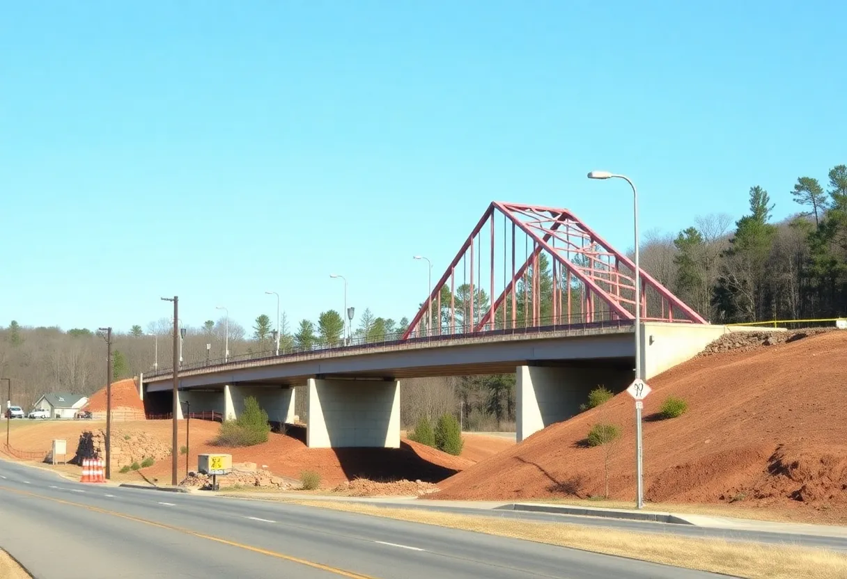 Newly constructed Rivercrest Road and Bridge in Rock Hill.