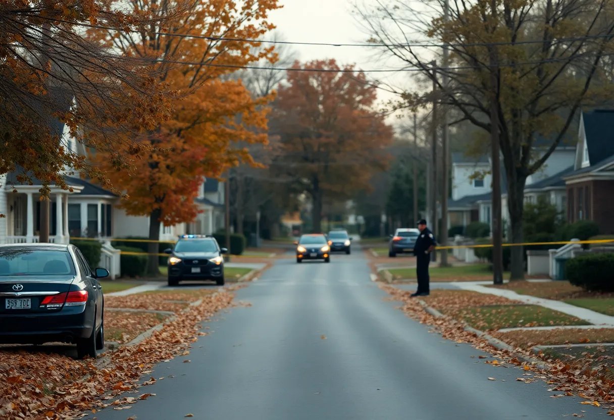 Police presence in a Rock Hill neighborhood after a tragic event.