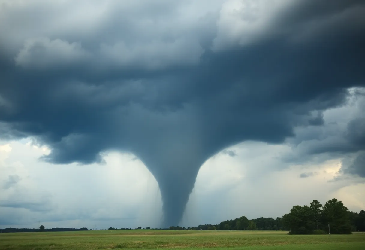 Tornado touching down in Spartanburg, SC