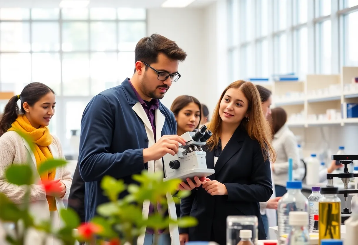Students conducting brain cancer research at Winthrop University