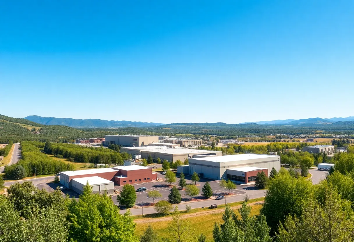 Aspen Business Park with new industrial buildings illustrating growth in Rock Hill.