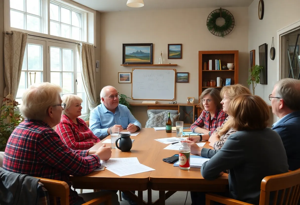 Residents discussing hotel ordinance impacts in Rock Hill