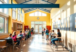 Community gathering to celebrate the contributions of a school superintendent.