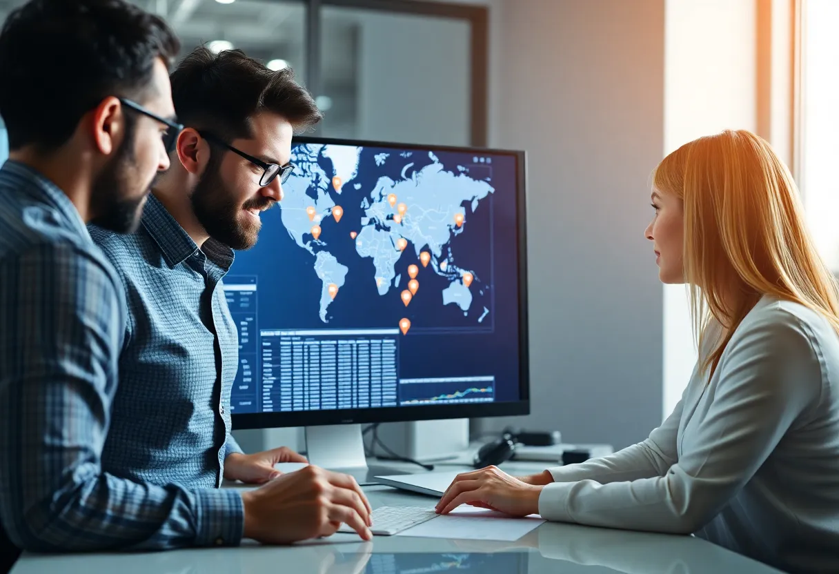 Digital marketing team utilizing geolocation targeting