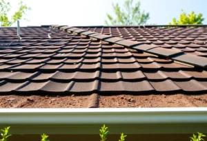 Preparation of a roof for heavy rain with clear gutters.