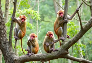 Rhesus Macaque Monkeys in South Carolina