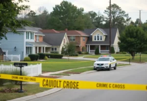Police at a crime scene in Rock Hill after a shooting incident.