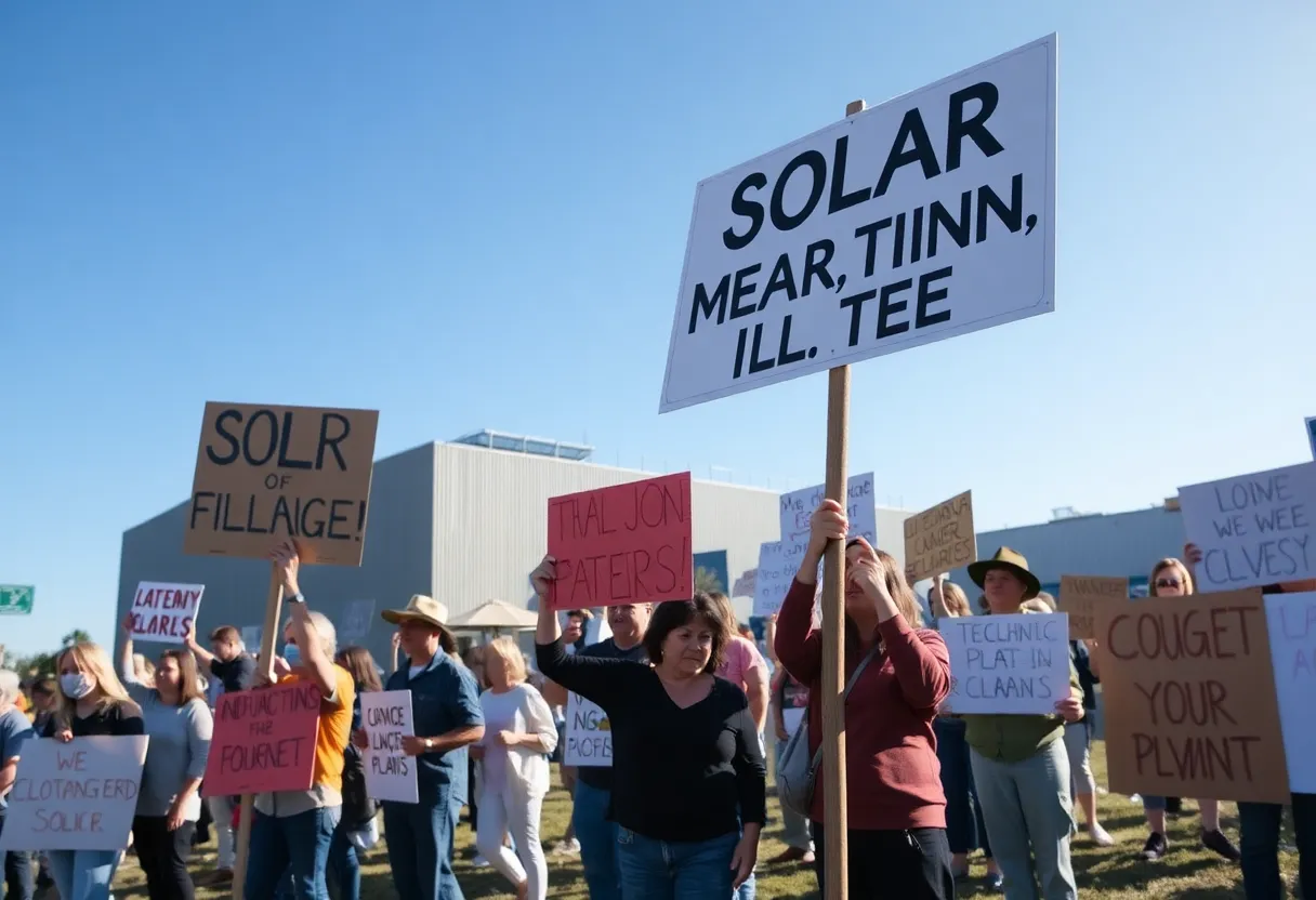 Residents protesting against Silfab solar manufacturing plant in York County