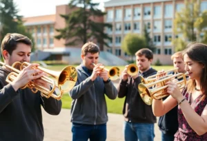 Winthrop University Trumpet Ensemble performing