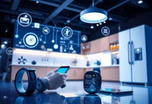 Illustration of IoT devices in digital marketing context