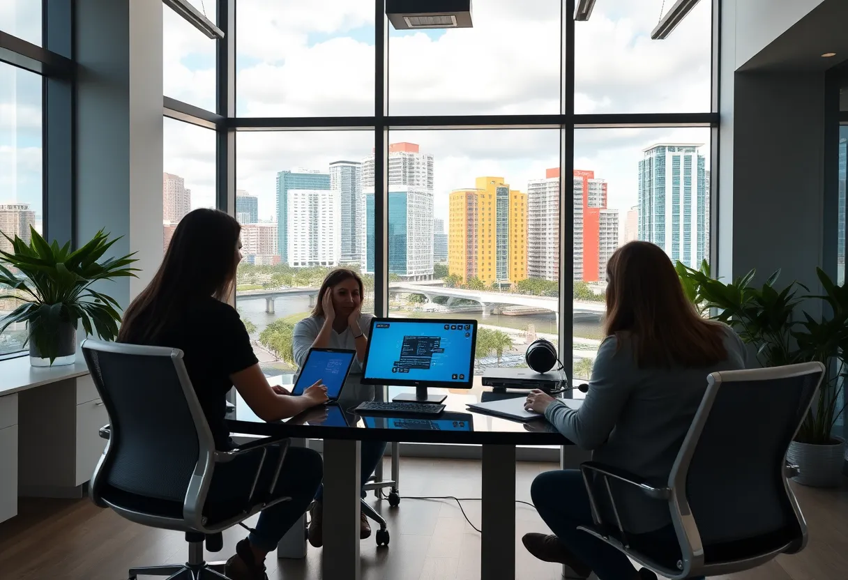Kobe Digital's new office in Miami, showcasing collaboration in digital marketing.