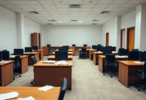 Empty office space at the U.S. Institute of Peace