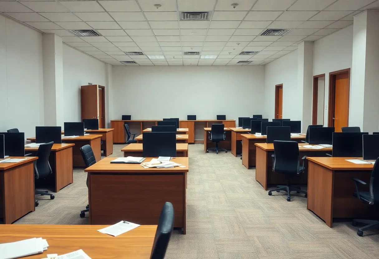 Empty office space at the U.S. Institute of Peace