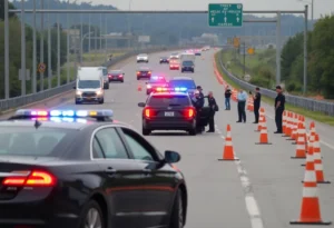 Police Investigation at I-85 Bomb Threat