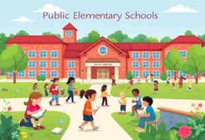 Children at a public elementary school in South Carolina