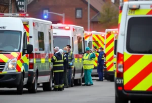 Emergency services in York County with ambulances and healthcare professionals