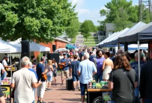 Vibrant festival scene in Ballantyne featuring live music, food stalls, and community gatherings.