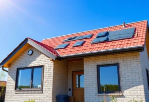 Various types of roof insulation materials being installed on a home.