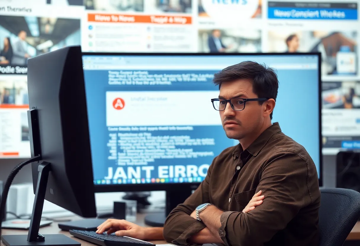 User frustrated by offline ABC News page error