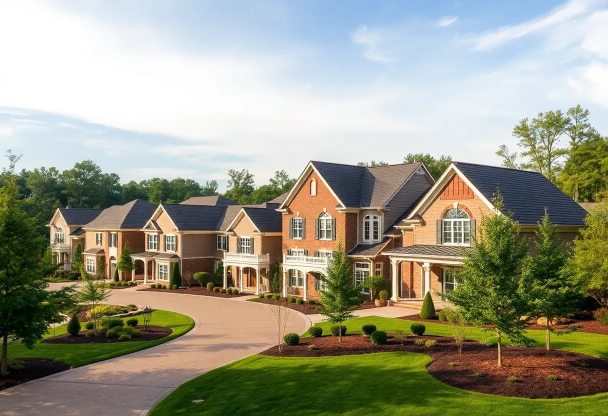 Luxury homes in a beautiful Rock Hill neighborhood