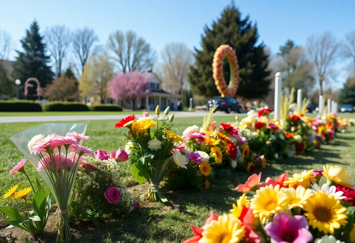 Flowers in memory of Olivia D. Eargle