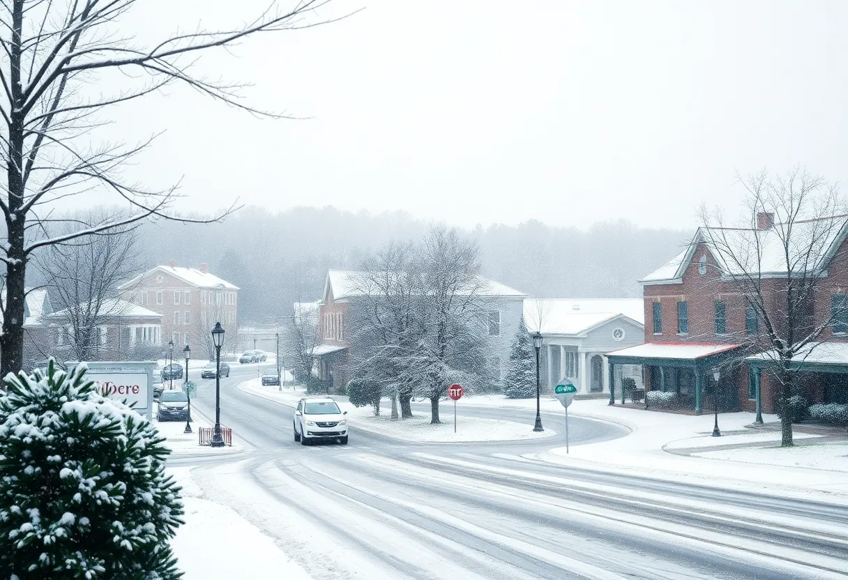 Snow Flurries in Upstate South Carolina