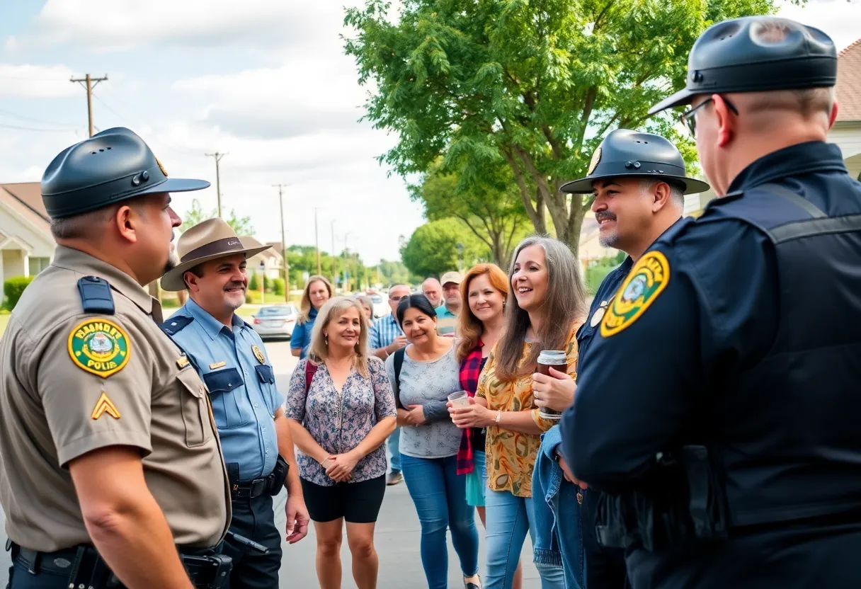 Deputies from the York County Sheriff's Office interacting with community members.