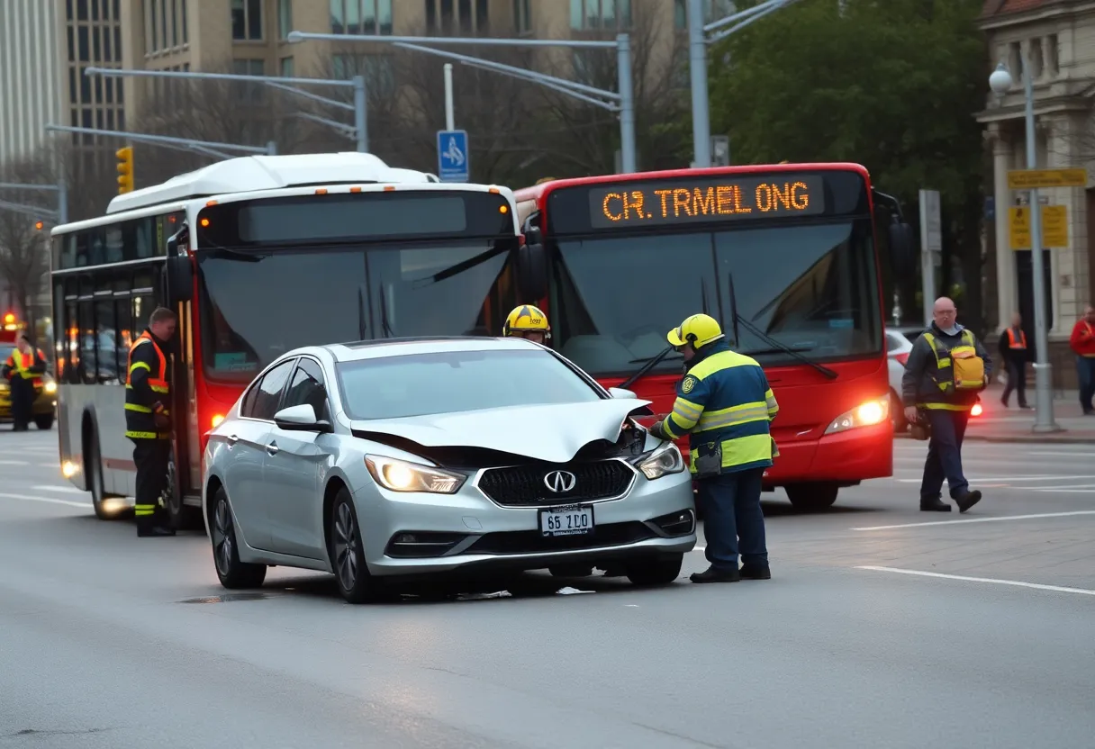 Anderson SC Bus Collision Scene