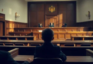 Courtroom trial for child exploitation case