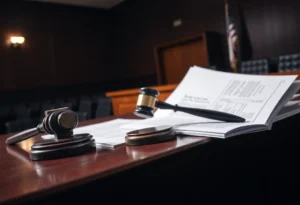 Courtroom setting highlighting child exploitation case concerns