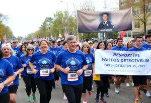 Participants at the Detective Mike Doty Memorial Run