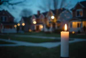 Candlelight vigil for domestic violence awareness
